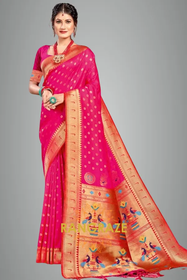 Bridal_Red_Paithani_Silk_Saree_For_Women