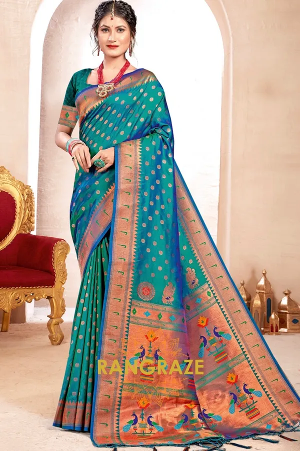Imperial_Blue_Paithani_Silk_Saree_For_Women