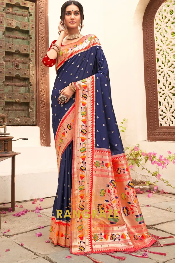 Blue_Paithani_Silk_Saree_For_Women