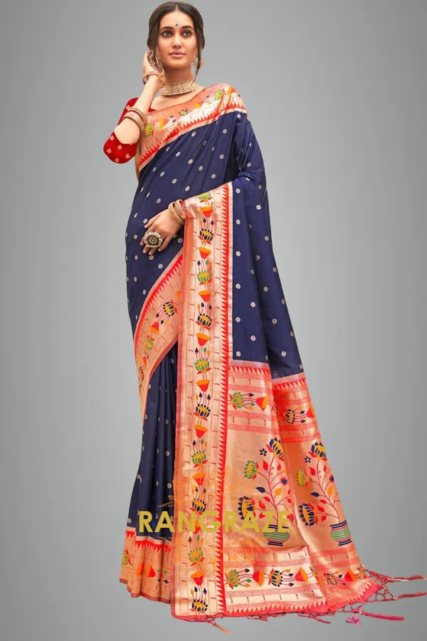 Blue_Paithani_Silk_Saree_For_Women