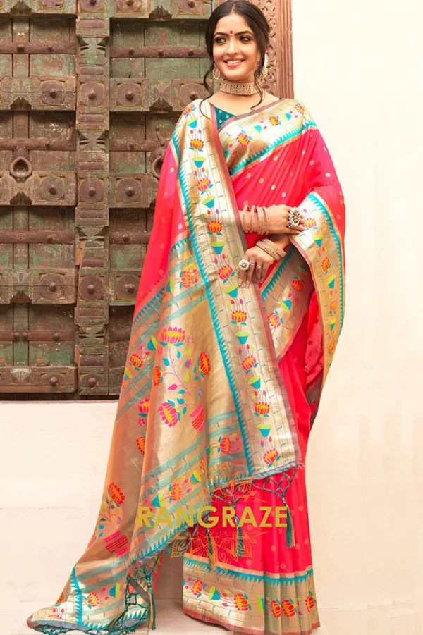 Pink_Paithani_Silk_Saree_For_Women