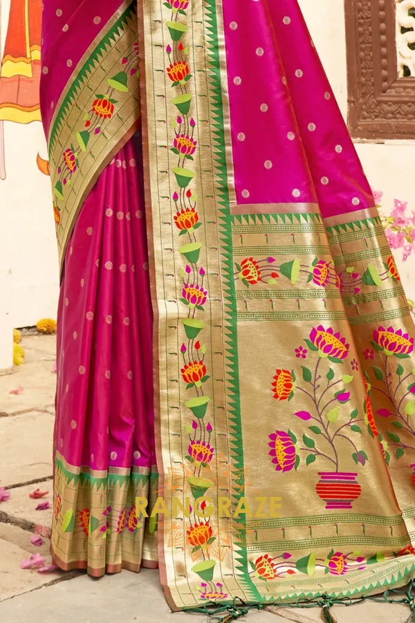 Pink_Paithani_Silk_Saree_For_Women