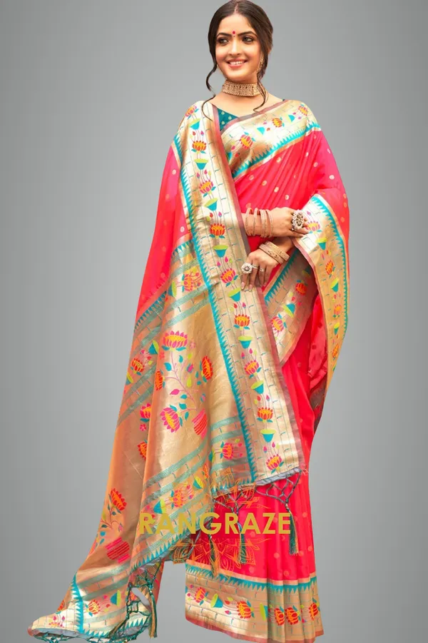 Pink_Paithani_Silk_Saree_For_Women