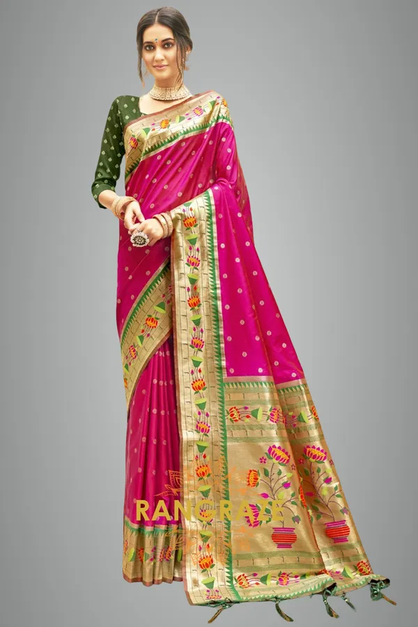 Magenta_Paithani_Silk_Saree_For_Women
