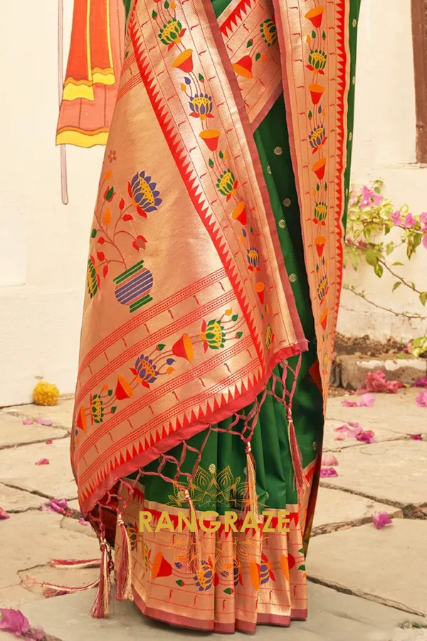 Green_Paithani_Silk_Saree_For_Women