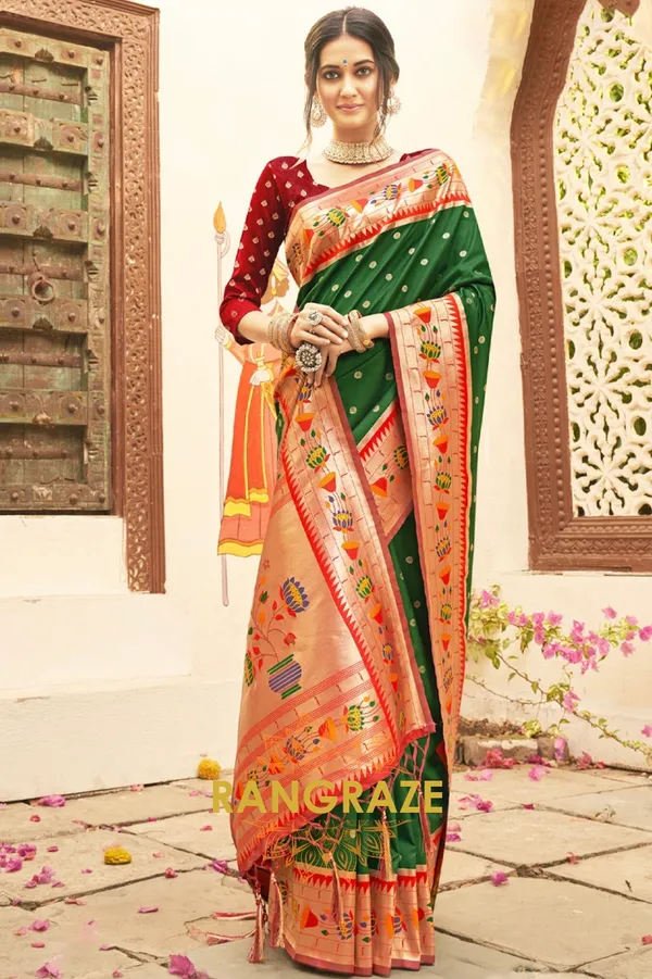 Green_Paithani_Silk_Saree_For_Women