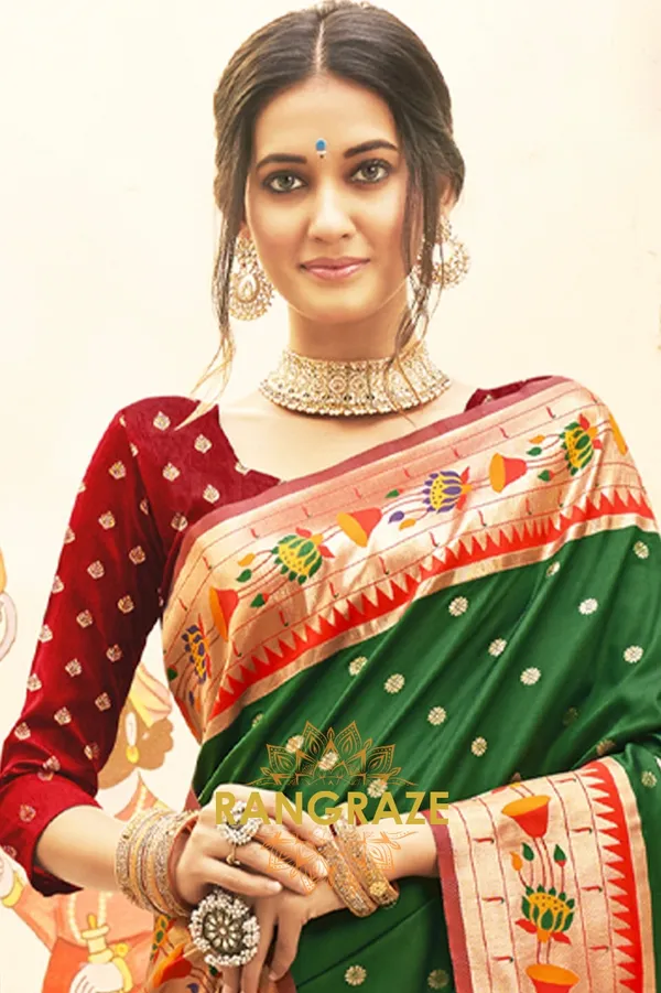 Green_Paithani_Silk_Saree_For_Women