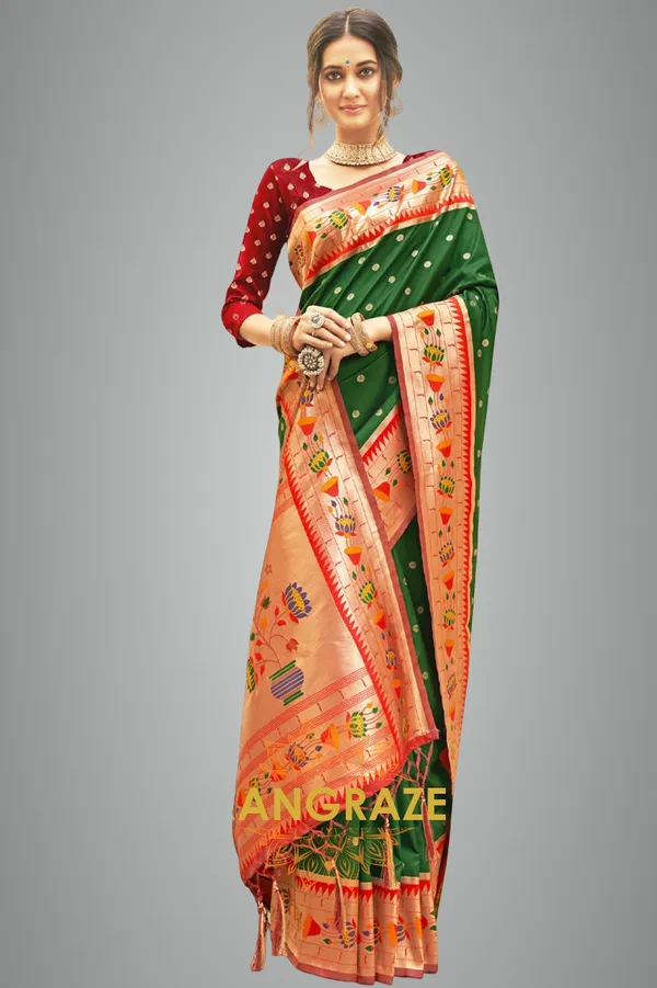 Green_Paithani_Silk_Saree_For_Women