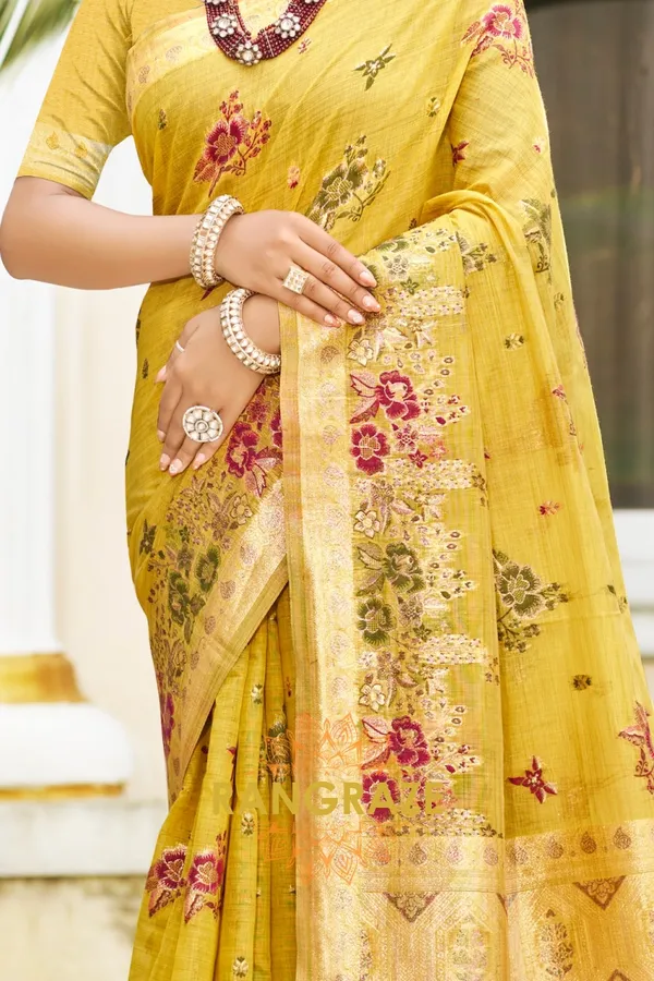 Golden_Yellow_Silk_Banarasi_Saree_For_Women