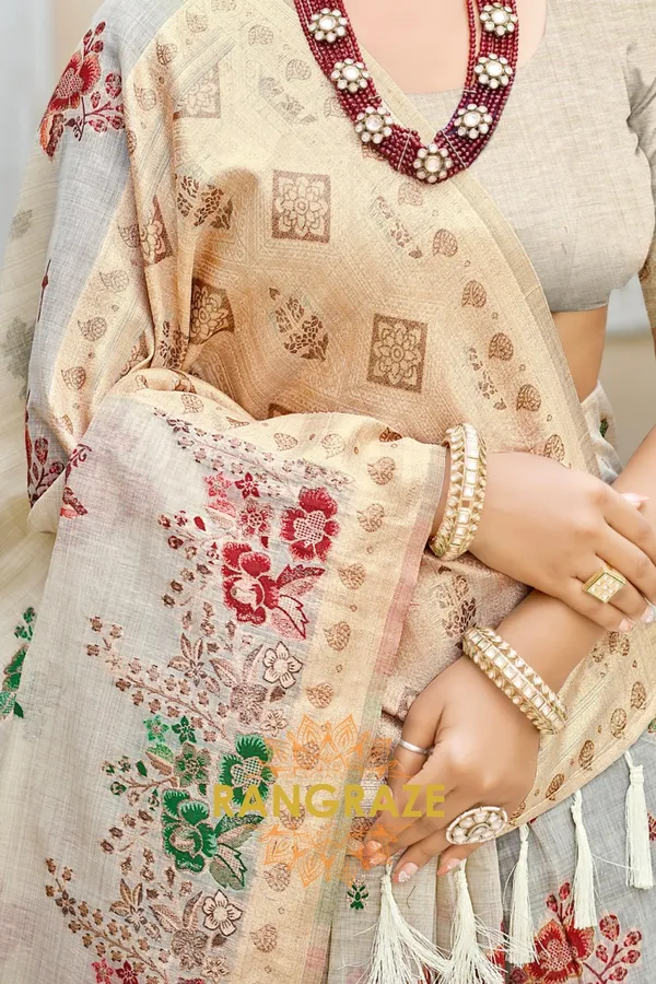 Pearl_White_Silk_Banarasi_Saree_For_Women