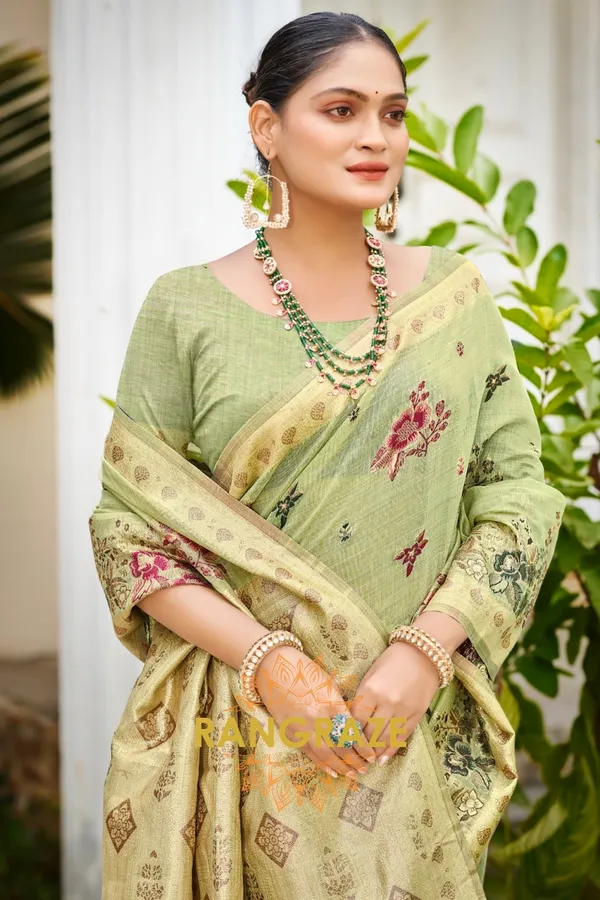 Seafoam_Green_Silk_Banarasi_Saree_For_Women