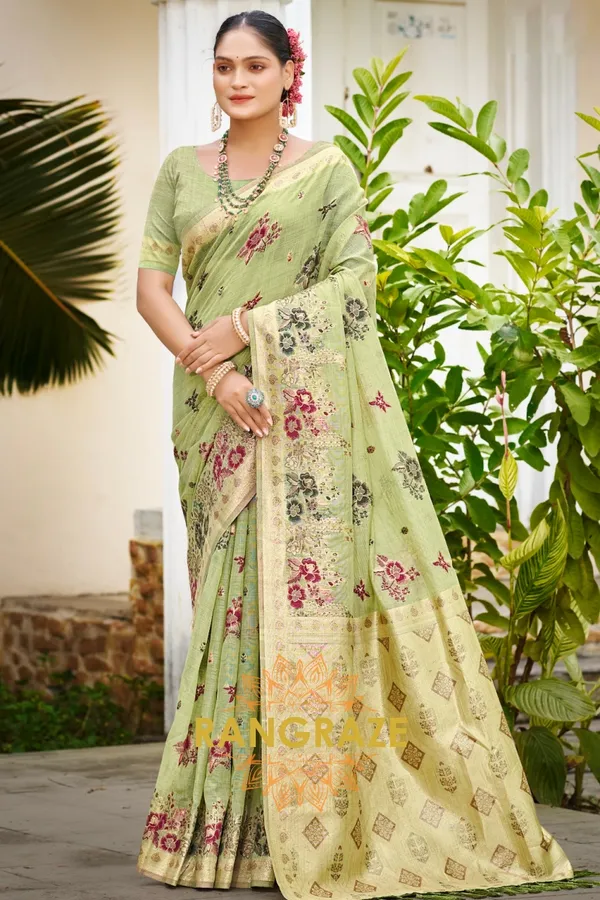 Seafoam_Green_Silk_Banarasi_Saree_For_Women