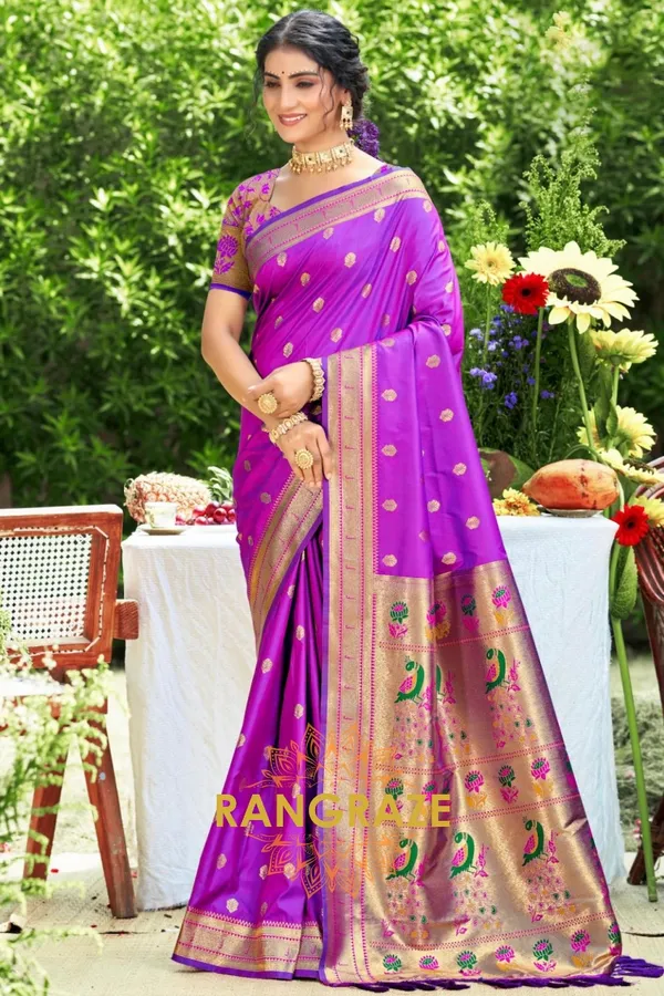 Purple_Eternal_Paithani_Silk_Saree_For_Women