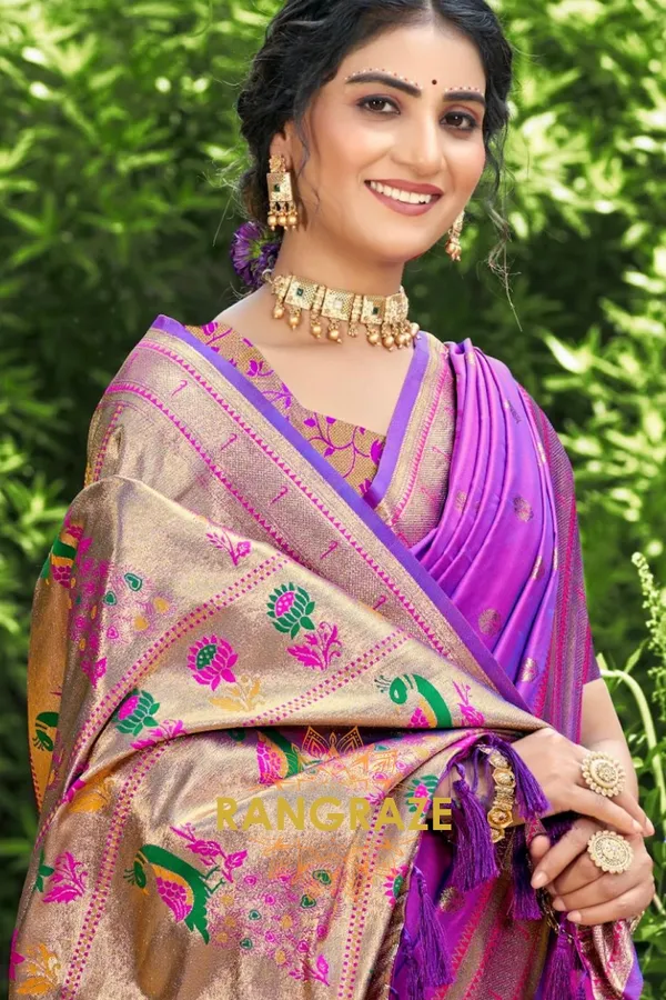 Purple_Eternal_Paithani_Silk_Saree_For_Women