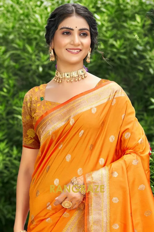 Golden_Yellow_Paithani_Silk_Saree_For_Women