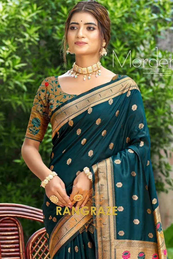 Forest_Green_Paithani_Silk_Saree_For_Women
