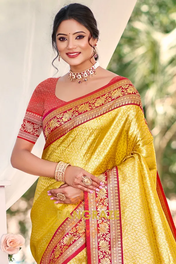 Golden_Yellow_Paithani_Silk_Saree_For_Women