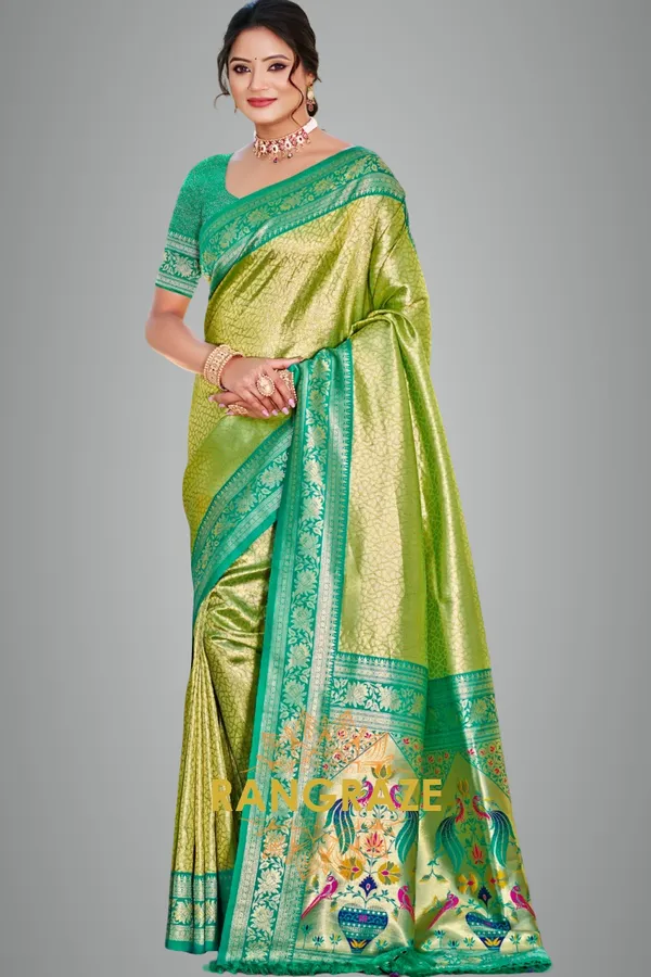 Green_Paithani_Silk_Saree_For_Women
