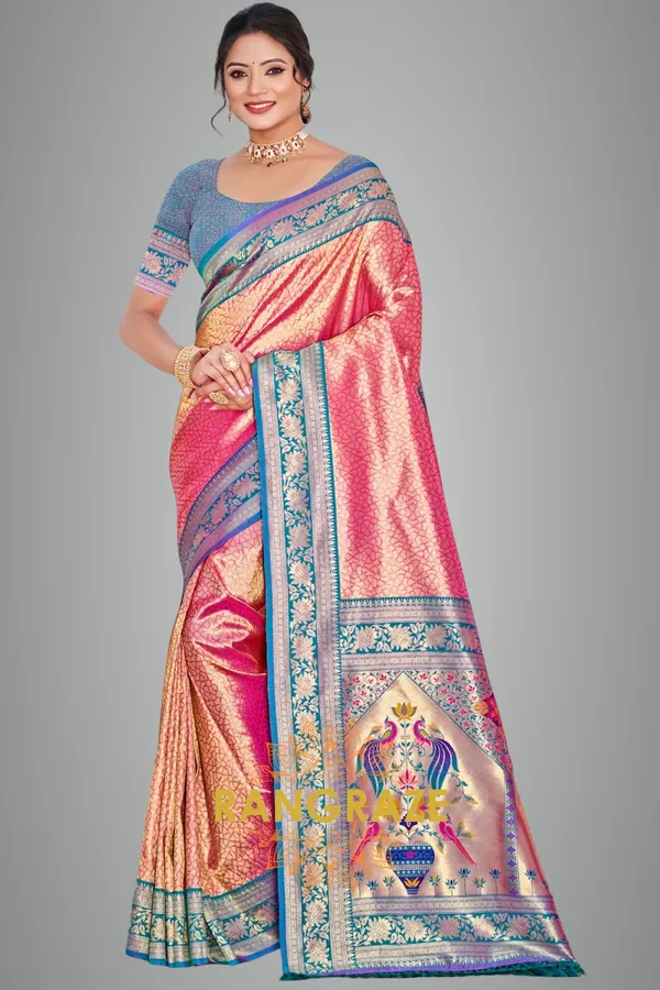 Magenta_Paithani_Silk_Saree_For_Women