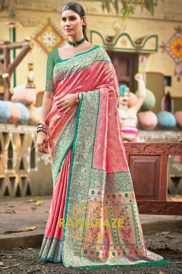 Pink_Paithani_Silk_Saree_For_Women