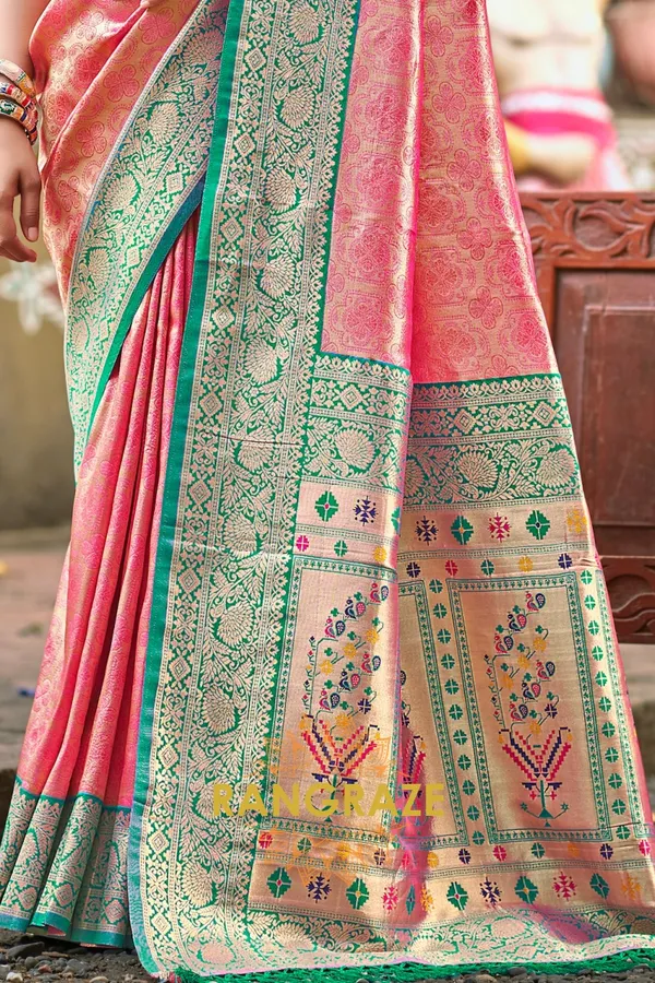 Pink_Paithani_Silk_Saree_For_Women