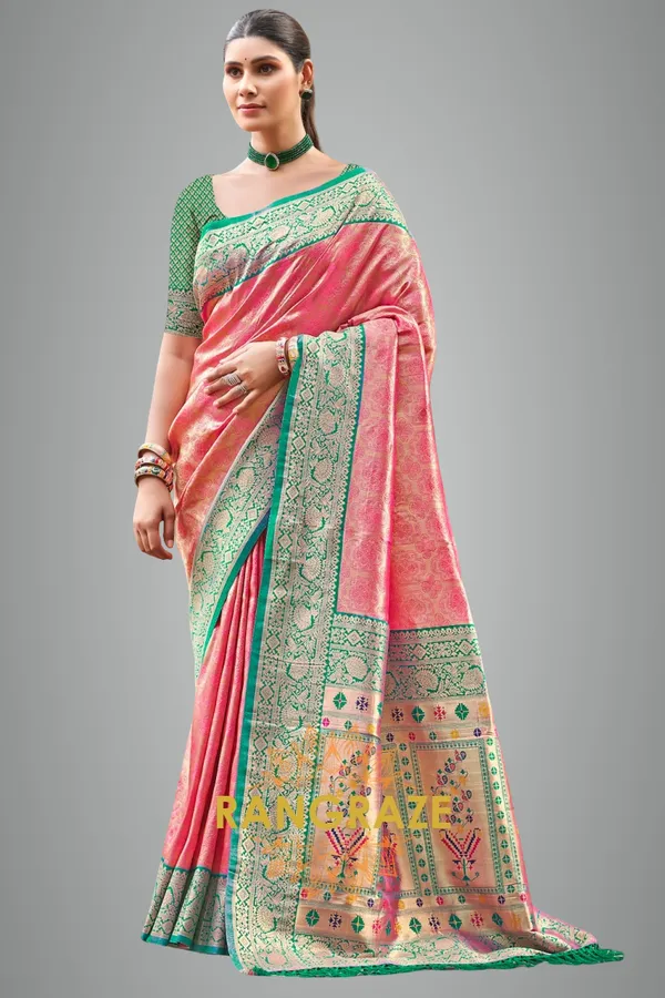 Pink_Paithani_Silk_Saree_For_Women