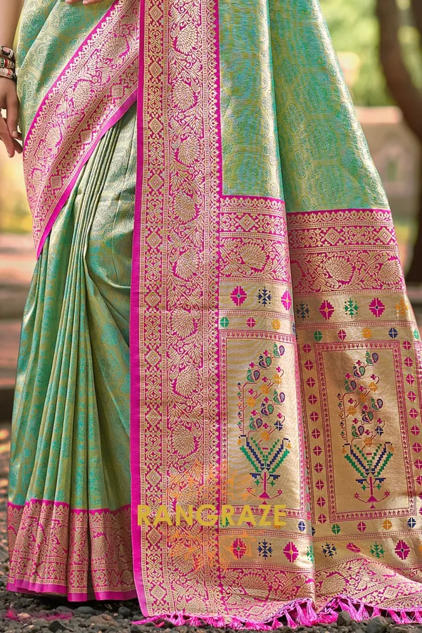 Light_Green_Paithani_Silk_Saree_For_Women