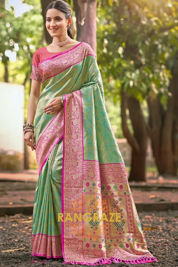 Light_Green_Paithani_Silk_Saree_For_Women
