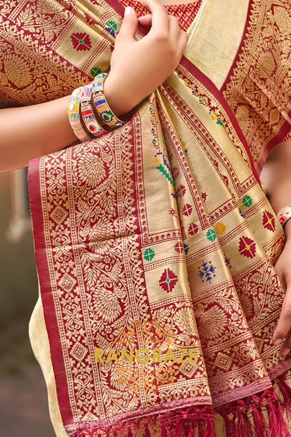 Golden_Paithani_Silk_Saree_For_Women