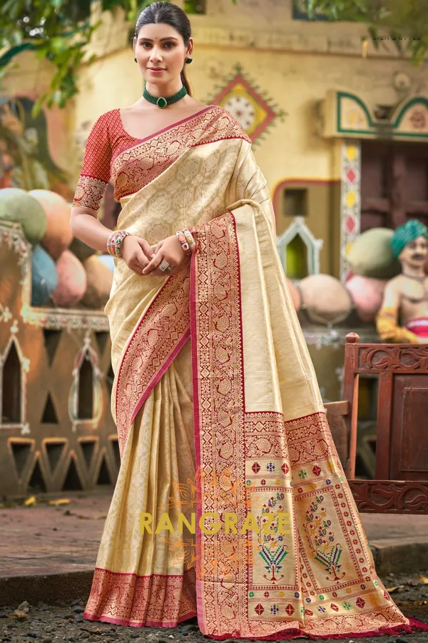 Golden_Paithani_Silk_Saree_For_Women