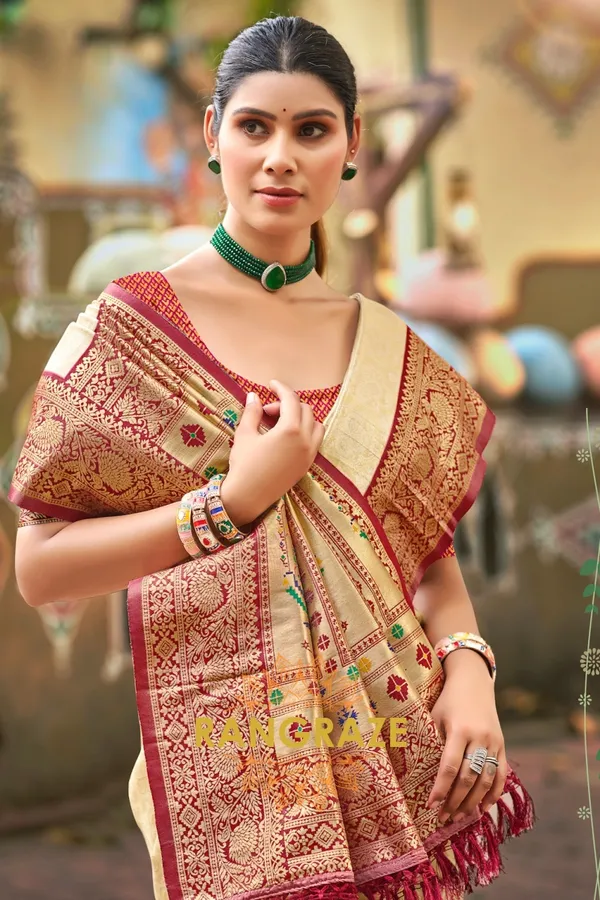 Golden_Paithani_Silk_Saree_For_Women