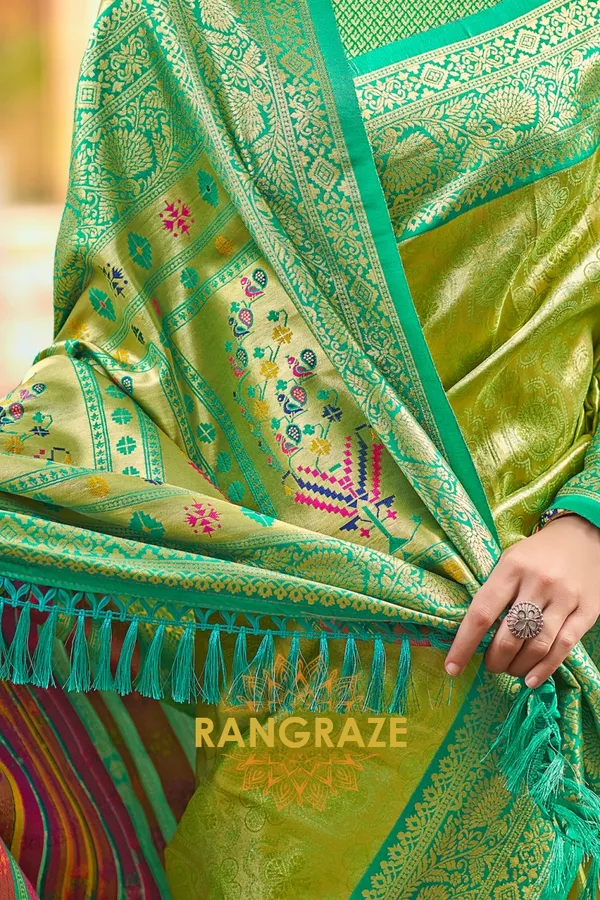 Green_Paithani_Silk_Saree_For_Women