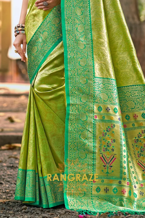Green_Paithani_Silk_Saree_For_Women