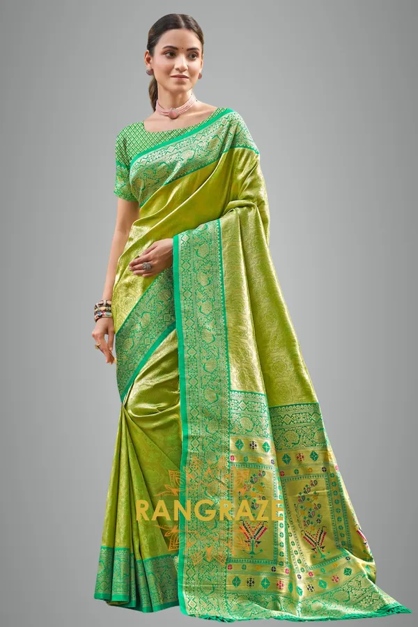 Green_Paithani_Silk_Saree_For_Women