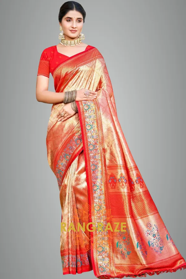 Bridal_Red_Kanjivaram_Silk_Saree_For_Women
