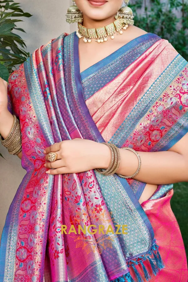 Pink_Kanjivaram_Silk_Saree_For_Women