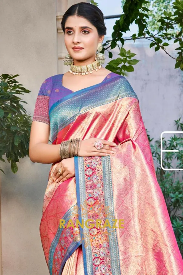 Pink_Kanjivaram_Silk_Saree_For_Women