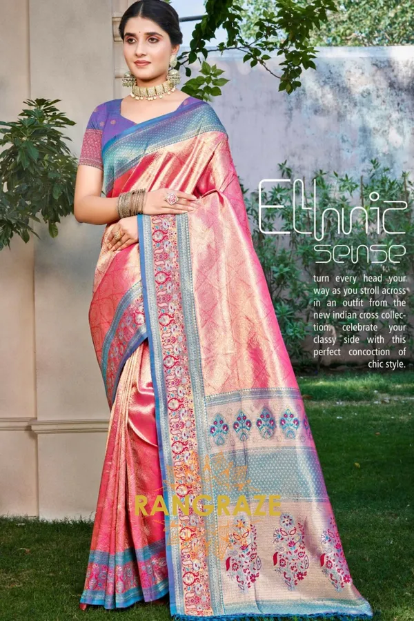 Pink_Kanjivaram_Silk_Saree_For_Women