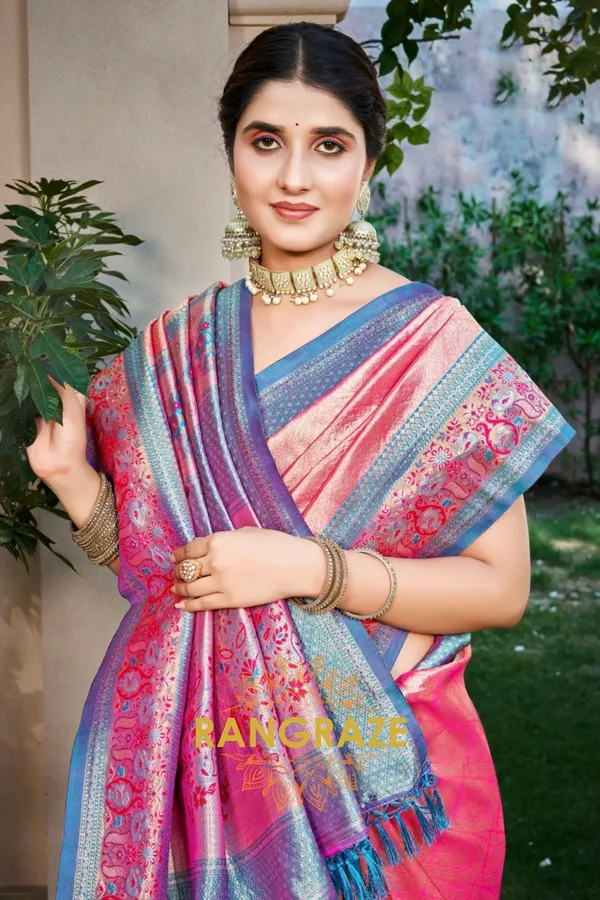 Pink_Kanjivaram_Silk_Saree_For_Women