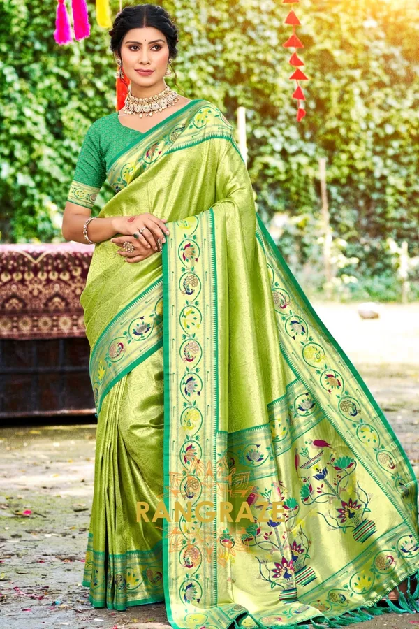Green_Paithani_Silk_Saree_For_Women