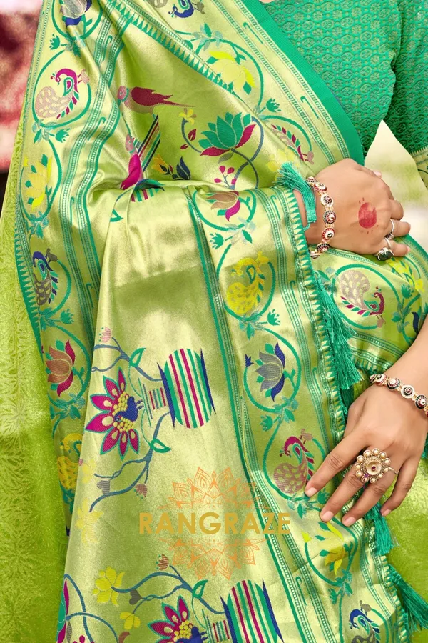 Green_Paithani_Silk_Saree_For_Women