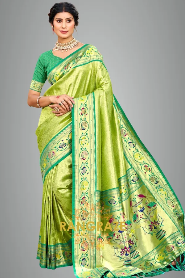 Green_Paithani_Silk_Saree_For_Women