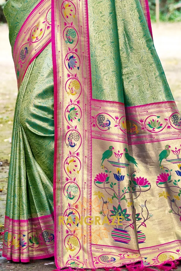 Light_Green_Paithani_Silk_Saree_For_Women