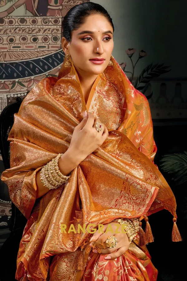 ROYAL_ORANGE_BANARASI_SOFT_SILK_SAREE