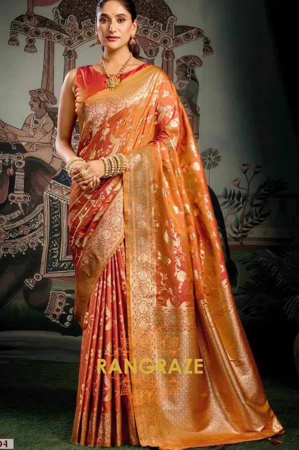 ROYAL_ORANGE_BANARASI_SOFT_SILK_SAREE