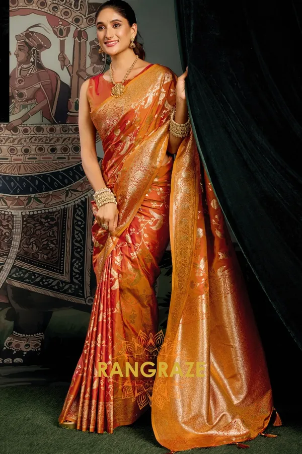 ROYAL_ORANGE_BANARASI_SOFT_SILK_SAREE