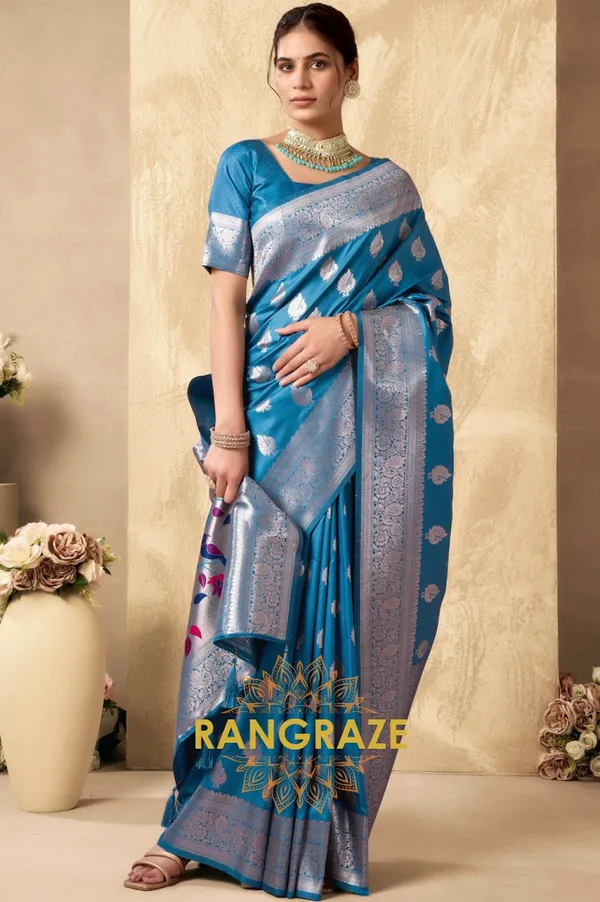 BLUE_HERITAGE_PAITHANI_SILK_SAREE