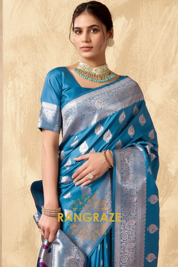 BLUE_HERITAGE_PAITHANI_SILK_SAREE