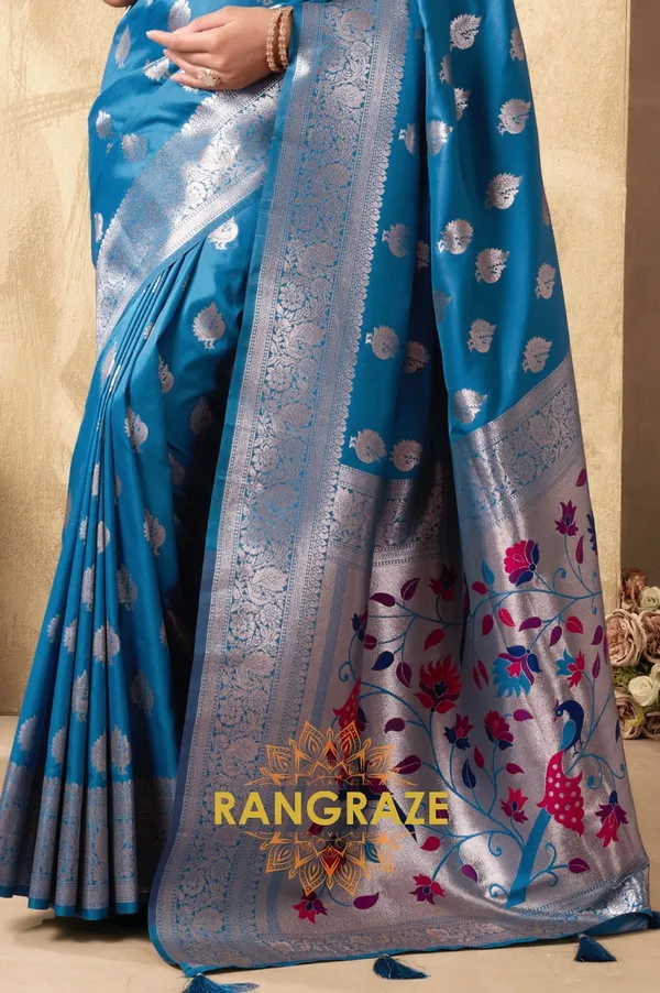 BLUE_HERITAGE_PAITHANI_SILK_SAREE