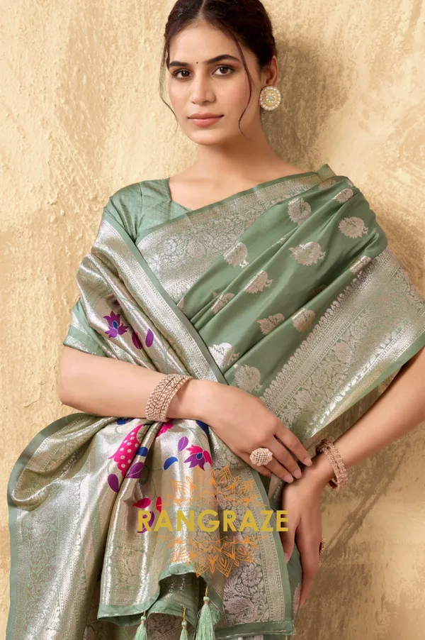 GREEN_HERITAGE_PAITHANI_SILK_SAREE